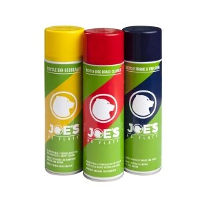 ערכת ניקוי אופניים Joe’s No Flats – אירוסולים מקצועיים (דגריזר, מנקה בלמים ומבריק שלדה)