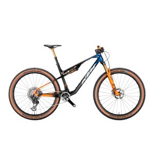 KTM Scarp MT Exonic 2026 – אופני הרים מקצועיים (SRAM XX SL Transmission 1×12, Carbon+Blue+Orange)