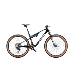 KTM Scarp Exonic 2025 – אופני קרוס קאנטרי תחרותיים (SRAM XX SL Transmission 1×12, Transparent Blue on Carbon)