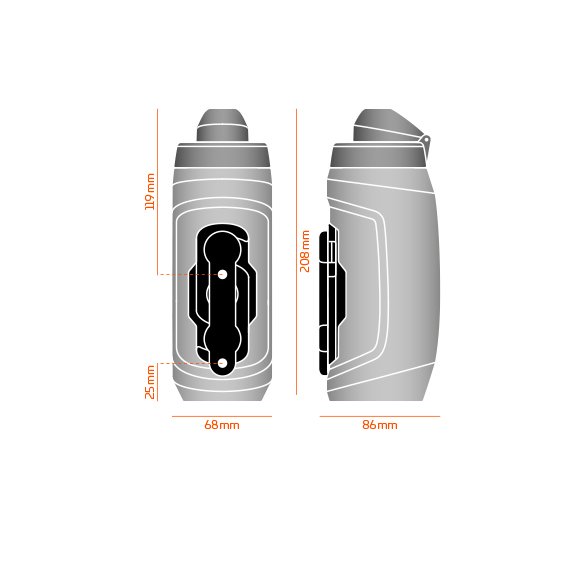 Fidlock TWIST bottle 590 + uni base – בקבוק מגנטי 590 מ"ל + בסיס אוניברסלי – תמונה 2