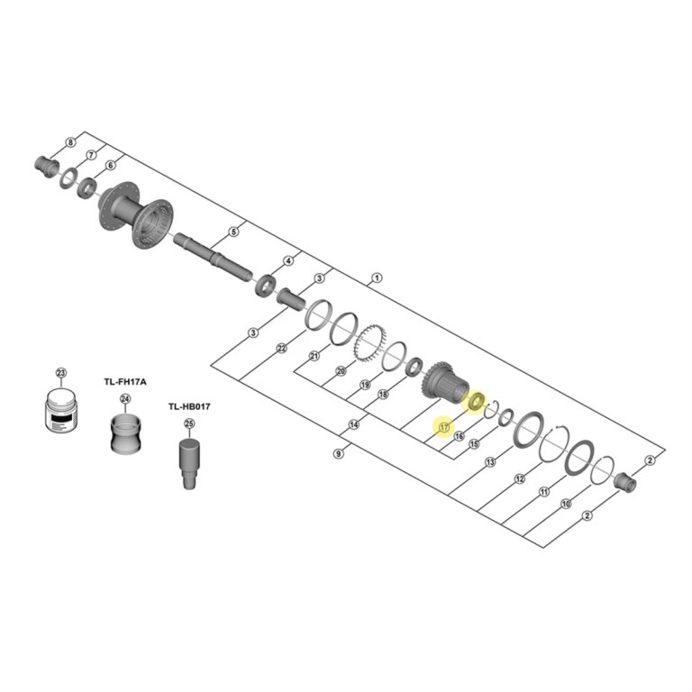 מיסב קרטריג' אטום Shimano (FH-M9210-B) (15x24x5)