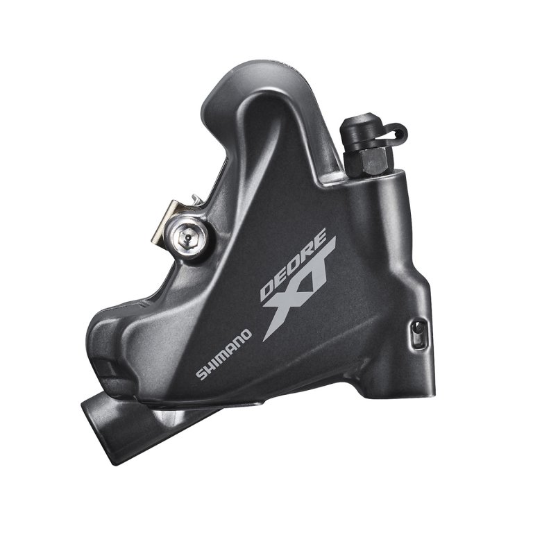 קליפר בלם דיסק הידראולי אחורי Shimano 8110 XT Flat Mount ללא מתאם עם רפידות רזין K05S-RX – קליפר בלבד, ללא ידית וצינור