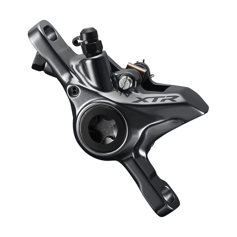 קליפר בלם דיסק הידראולי Shimano 9100 XTR קדמי ואחורי (Post Mount) עם רפידות רזין K03TI – קליפר בלבד, ללא ידית וצינור
