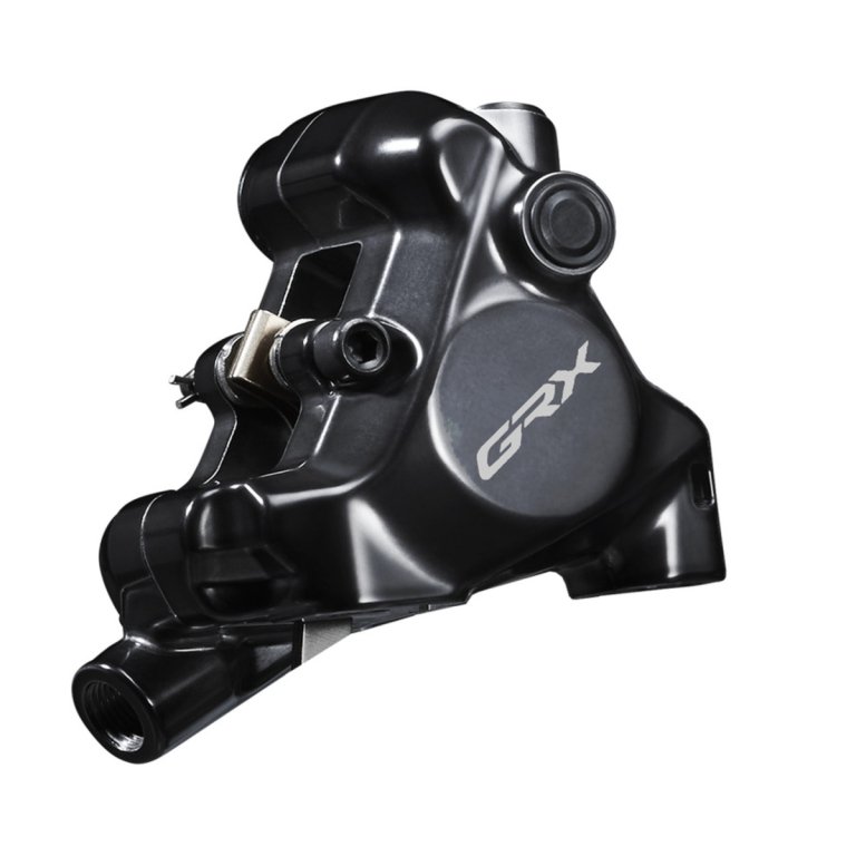 קליפר בלם דיסק הידראולי אחורי Shimano RX820 GRX Flat Mount ללא מתאם עם רפידות רזין L05A – קליפר בלבד, ללא ידית וצינור