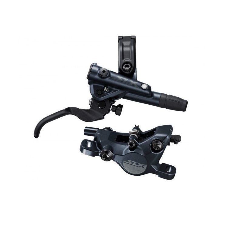 בלם דיסק מורכב Shimano 7100 SLX ימין אחורי (קליפר, ידית, רפידות רזין, ללא צלעות קירור, צינור)
