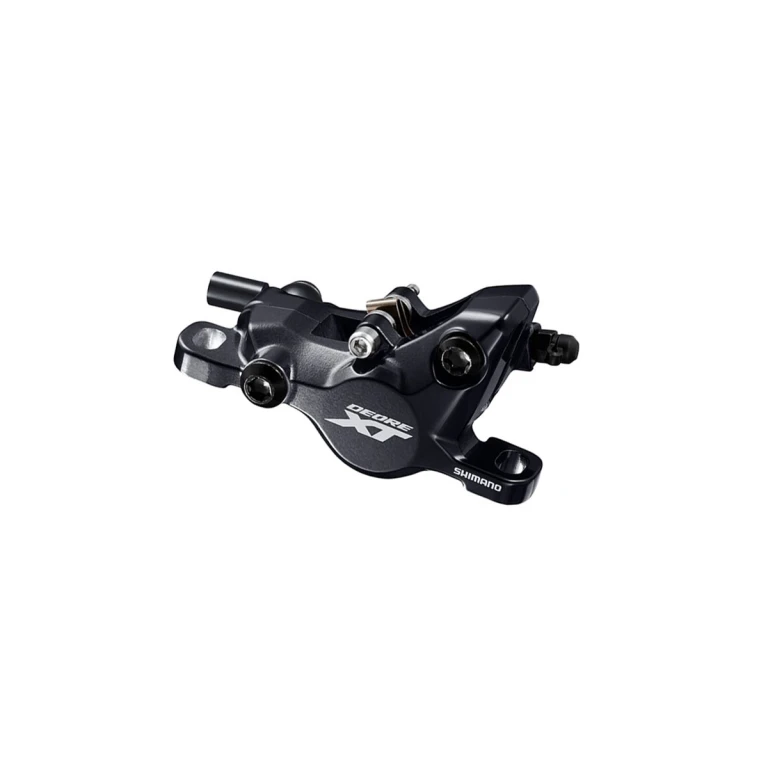 קליפר בלם דיסק הידראולי Shimano 8100 XT קדמי/אחורי עם רפידות רזין G03A ללא מתאם – קליפר בלבד, ללא ידית וצינור