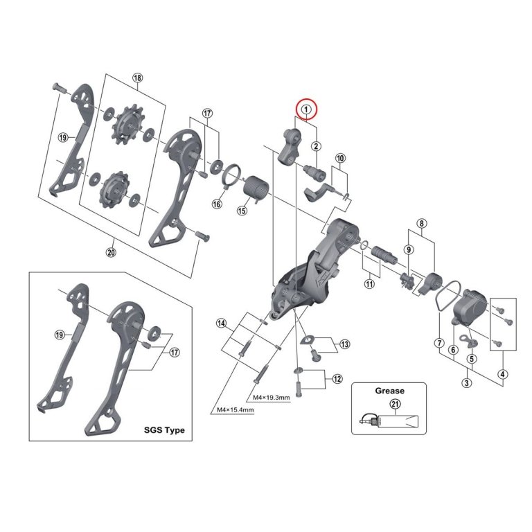 יחידת ציר תושבת Shimano (RD-M8000)