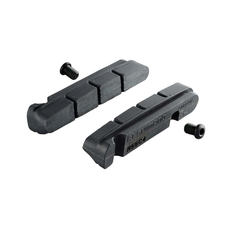 רפידות בלם Shimano R55C4 וברגי קיבוע לחישוק קרבון