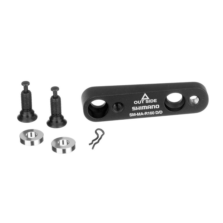 מתאם תושבת בלם דיסק כביש Shimano עם בורג קיבוע, תפס נעילה ודסקית