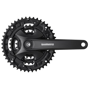 קראנק 9 הילוכים Shimano (FC-MT101) לציר מרובע (Square) ללא מגן שרשרת
