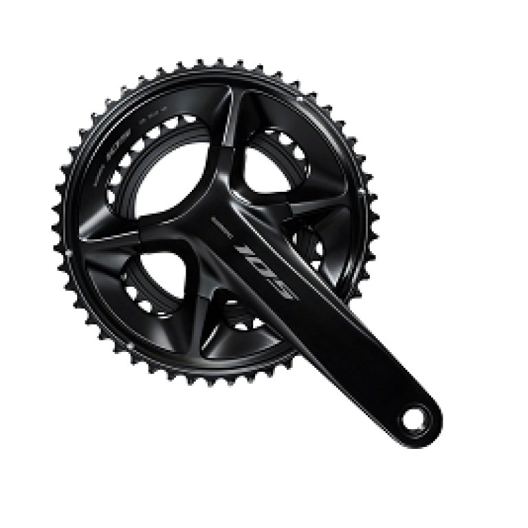 קראנק 12 הילוכים Shimano (FC-R7100) 105 Hollowtech-2 ללא מגן שרשרת (CG) ללא חלקי ציר מרכזי (BB)