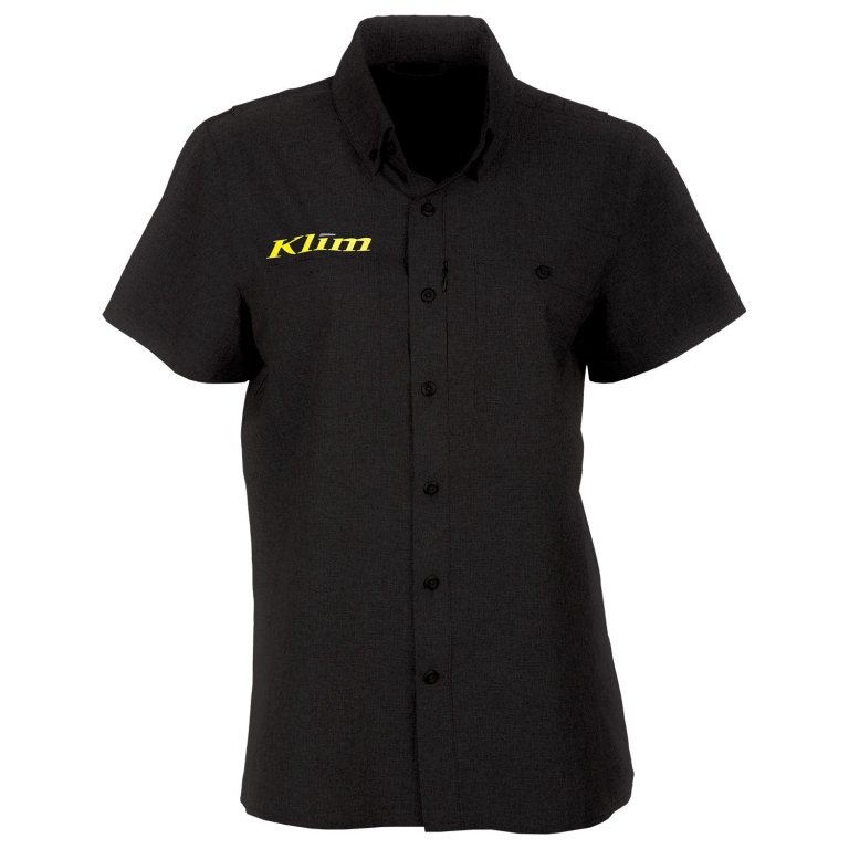 KLIM Pit לנשים – חולצה מכופתרת טכנית, שרוול קצר