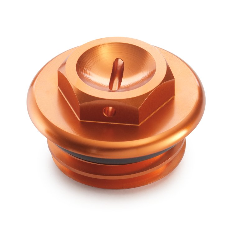 KTM Oil Plug – פקק שמן CNC מאלומיניום לאופנוע, כתום