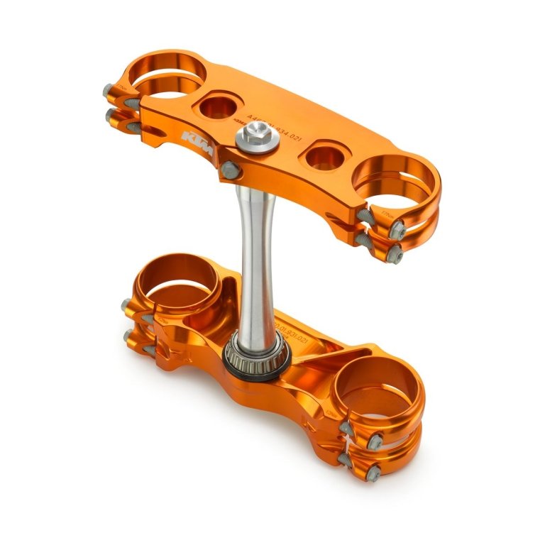KTM Factory Racing Triple Clamp – משולש היגוי CNC לאופנוע, כתום, אופסט 20/22 מ"מ (A4600199902104A)
