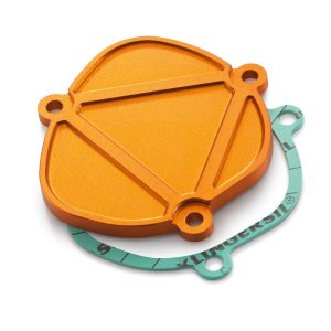 KTM Factory Racing Control Cover – מכסה מנוע מאלומיניום CNC, כתום
