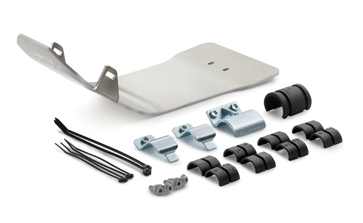 KTM Skid Plate – מגן גחון מאלומיניום 4 מ"מ לאופנוע שטח 2 פעימות (55403990000)