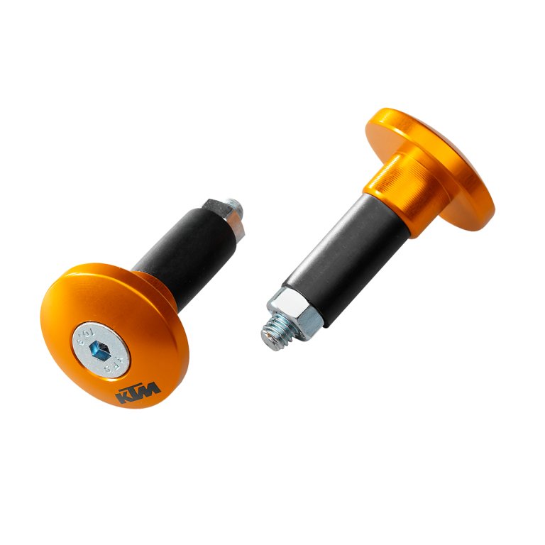 KTM Handlebar Ends – סופיות כידון מאלומיניום CNC לאופנוע, כתום