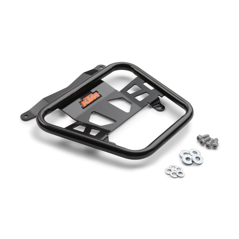 KTM Top Case Carrier – פלטת הרכבה לארגז עליון מאלומיניום, שחורה