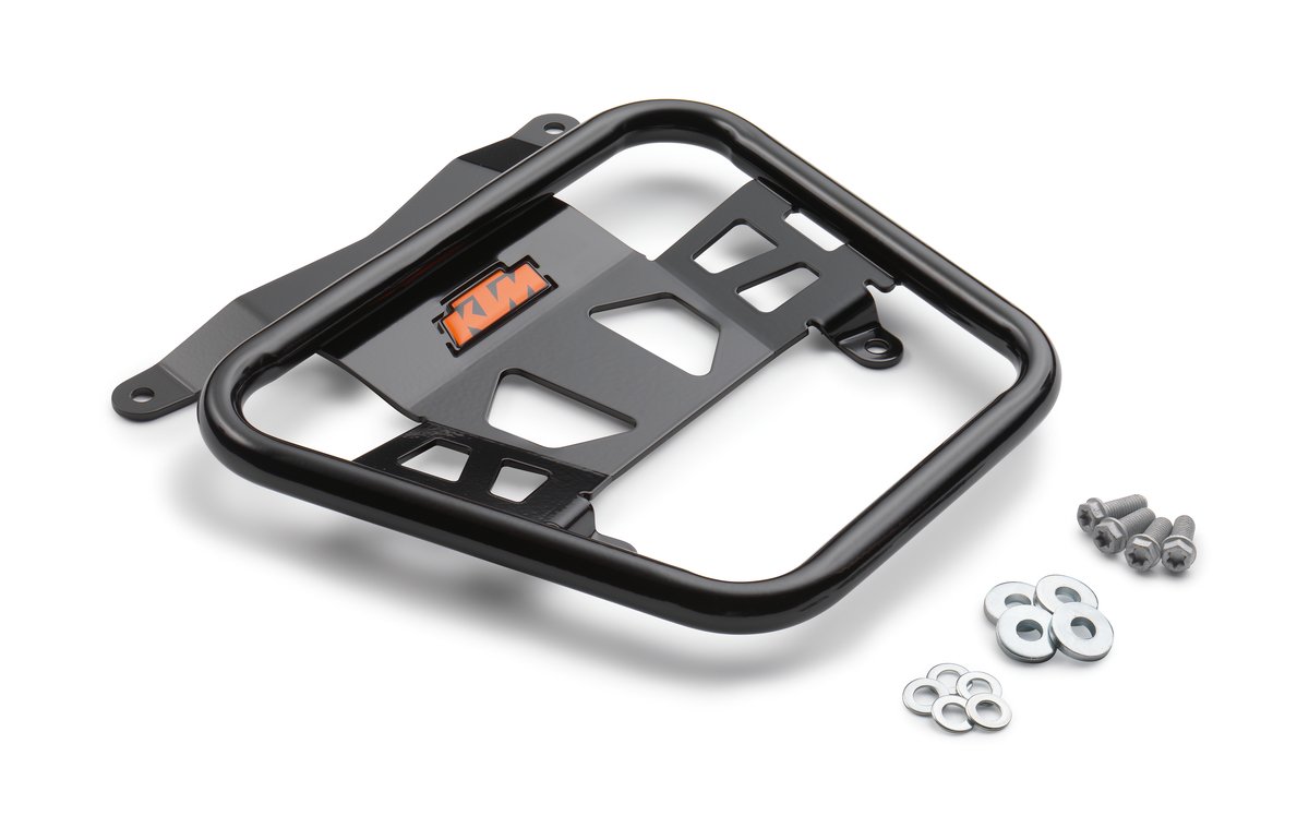 KTM Top Case Carrier – פלטת הרכבה לארגז עליון מאלומיניום, שחורה