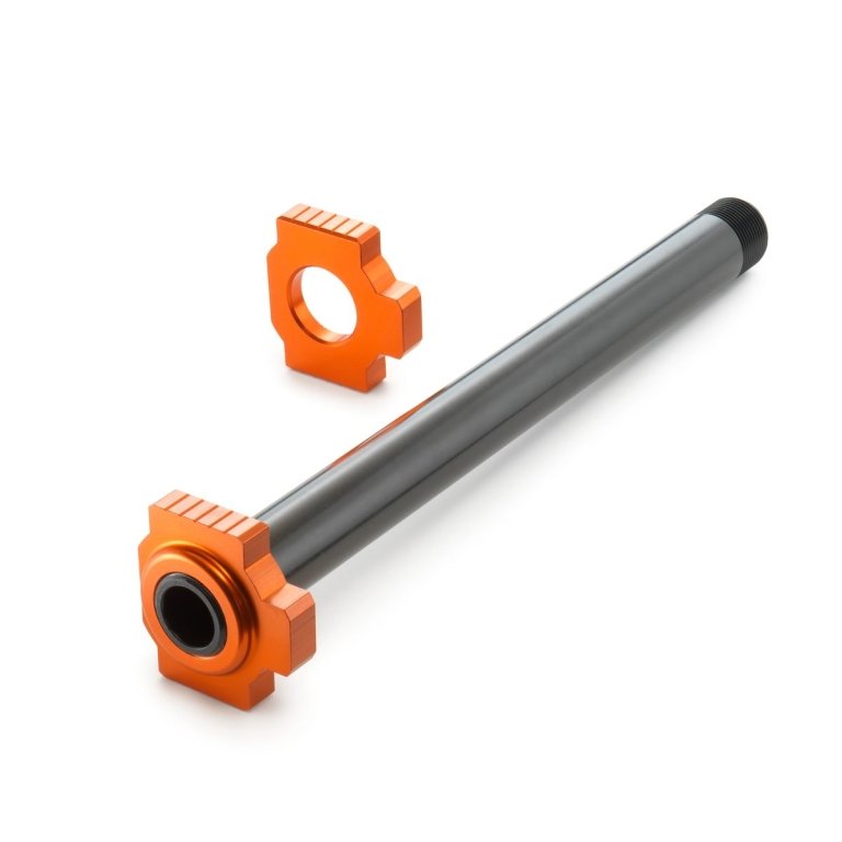 KTM Chain Tension Adjuster Kit – ערכת מותחני שרשרת CNC לאופנוע, כתומה