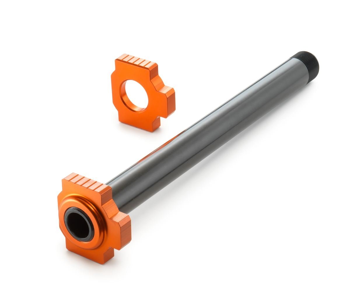 KTM Chain Tension Adjuster Kit – ערכת מותחני שרשרת CNC לאופנוע, כתומה