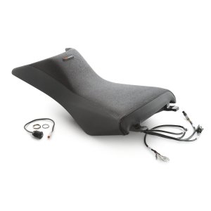 KTM Ergo Rider's Seat – מושב רוכב ארגונומי מחומם לאופנוע, שחור