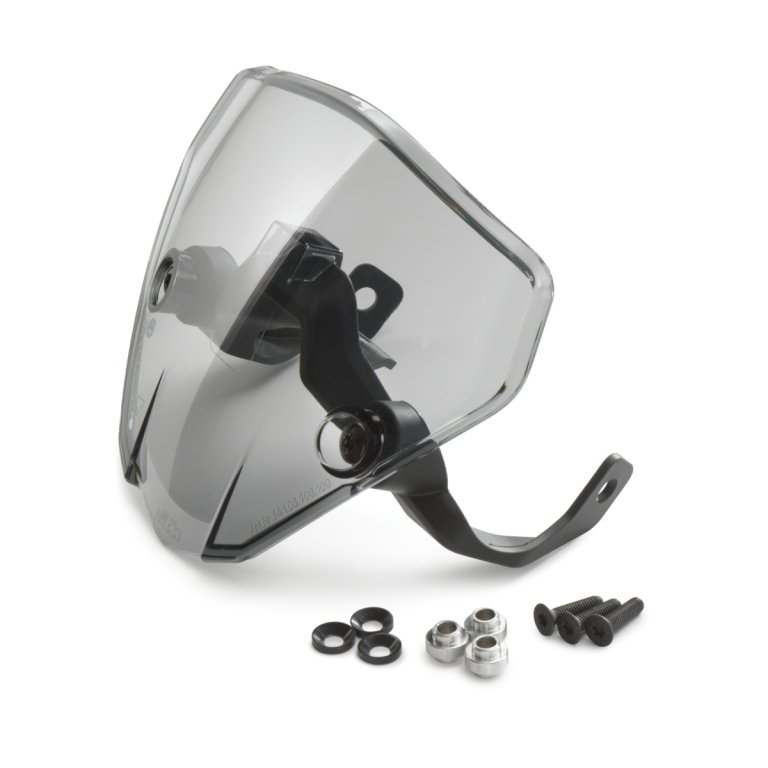 KTM Fly Screen – מגן רוח קצר וכהה לאופנוע, בין הפנס ללוח השעונים, 143 מ"מ
