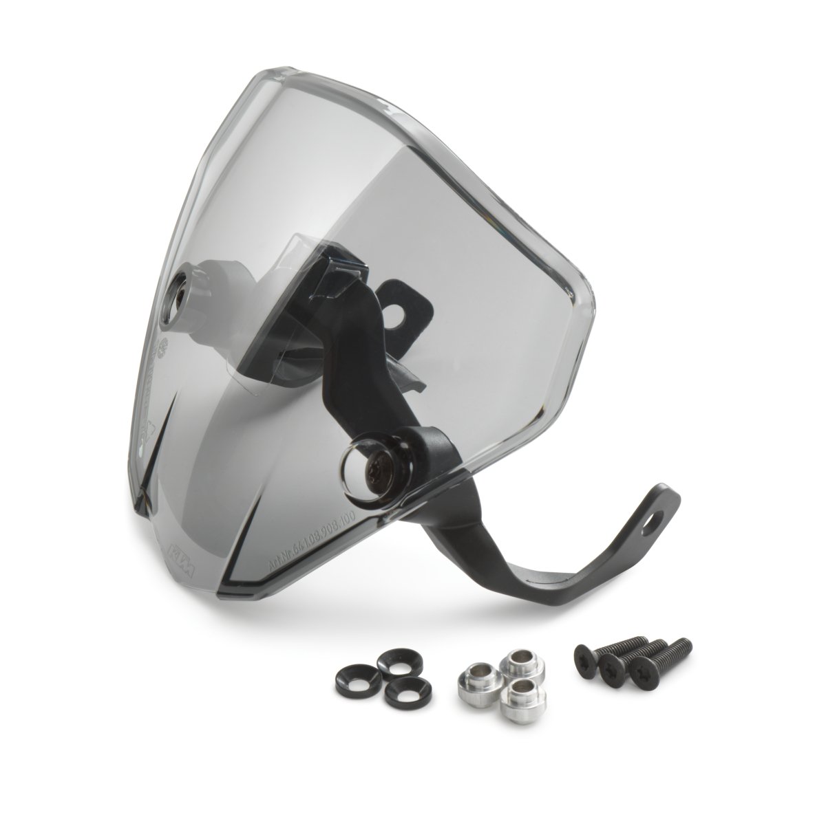 KTM Fly Screen – מגן רוח קצר וכהה לאופנוע, בין הפנס ללוח השעונים, 143 מ"מ