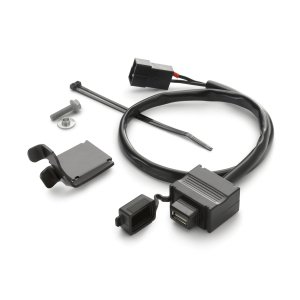KTM USB-A Power Outlet Kit – ערכת שקע USB-A לאופנוע, שחורה