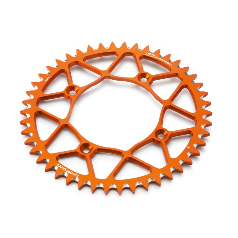 KTM Rear Sprocket – גלגל שיניים אחורי מאלומיניום לאופנוע, 50 שיניים, כתום