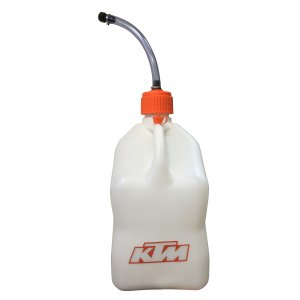 KTM Plastic Drum – מיכל פלסטיק שקוף 20 ליטר, עם צינור גמיש ופקק