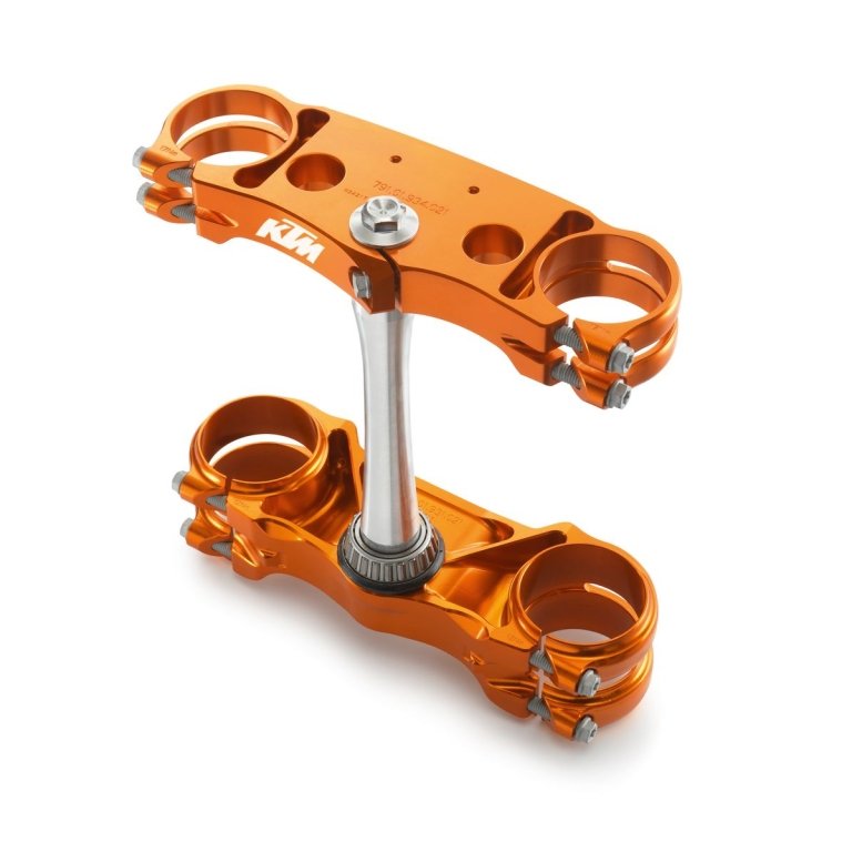 KTM Factory Racing Triple Clamp – משולש היגוי CNC לאופנוע, כתום, אופסט 20/22 מ"מ