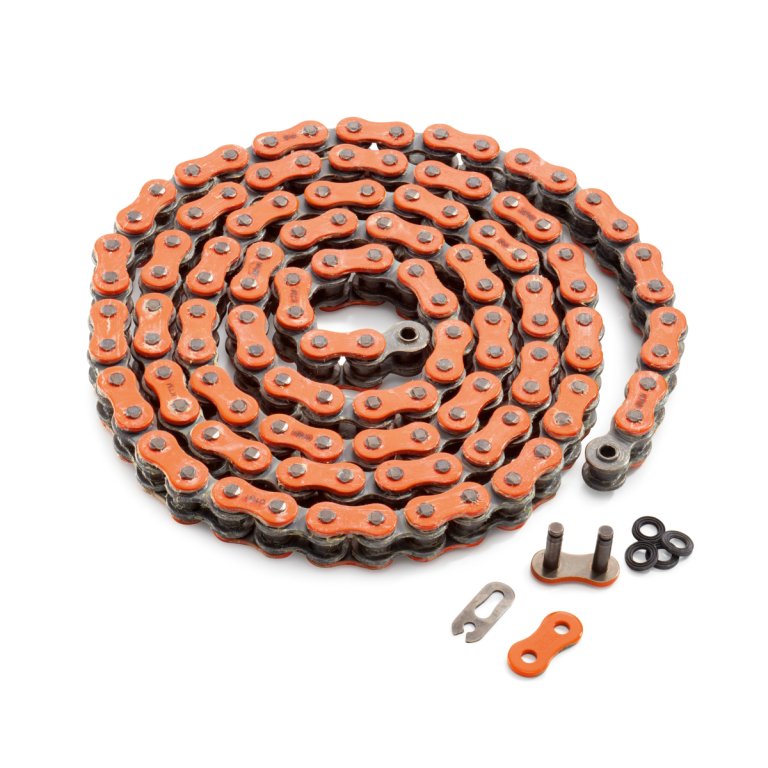 KTM XW-Ring Chain 520 – שרשרת אטומה לאופנוע, 118 חוליות, כתומה