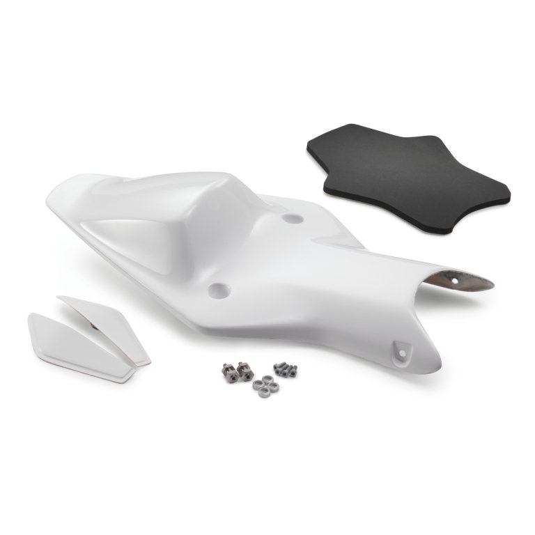 KTM Race Seat – מושב מרוץ מ-GRP (פיברגלס) לאופנוע, לבן