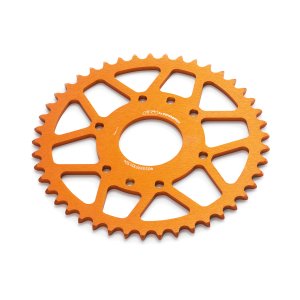 KTM Rear Sprocket – גלגל שיניים אחורי מאלומיניום לאופנוע, 43 שיניים, כתום