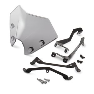 KTM Fly Screen – מגן רוח קצר וכהה לאופנוע, בין הפנס ללוח השעונים, 156 מ"מ