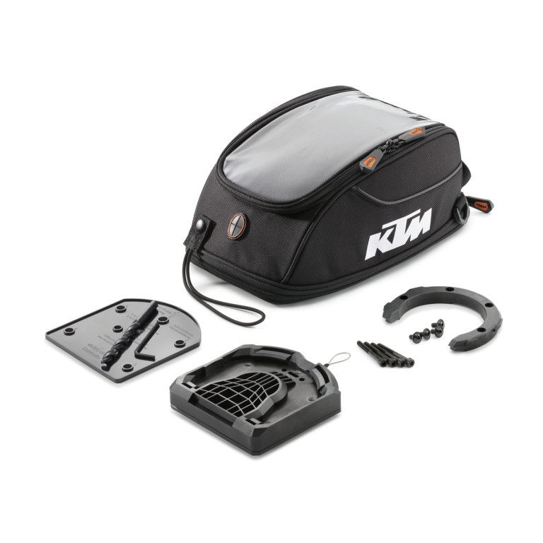 KTM Tank Bag – תיק מיכל לאופנוע, Quicklock, מתרחב מ-5 ל-9 ליטר (93012919233)