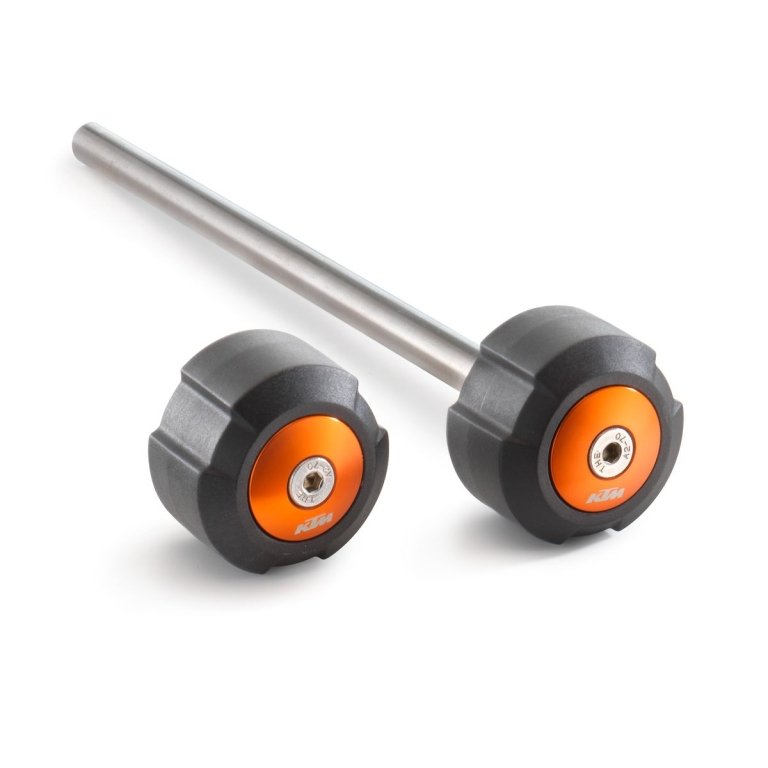 KTM Crash Bung Kit – מגיני נפילה למזלג האופנוע, אלומיניום כתום