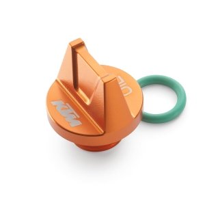 KTM Oil Plug – פקק שמן מאלומיניום CNC למנוע האופנוע, כתום