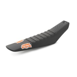 KTM Factory Racing Seat – מושב לאופנוע שטח עם כיסוי אחיזה, שחור