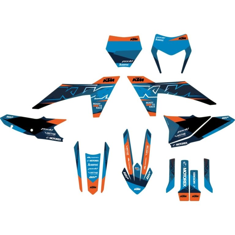 KTM Style Graphics Kit – ערכת מדבקות לאופנוע, כחול Neptun