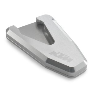 KTM Stand Plate – פלטה לרגלית של האופנוע לקרקע רכה, כסופה