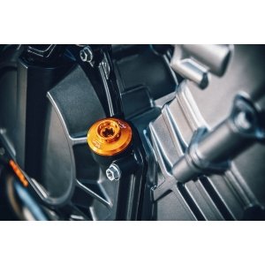 KTM Oil Plug – פקק מילוי שמן CNC מאלומיניום לאופנוע, כתום