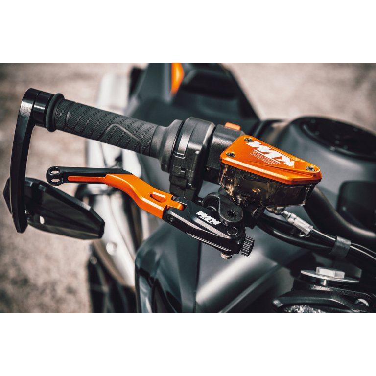 KTM Brake Lever – ידית בלם מתקפלת לאופנוע, מתכווננת, לרכיבת מסלול