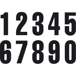 KTM Start Numbers – מדבקות מספר מרוץ לאופנוע, ספרה 9