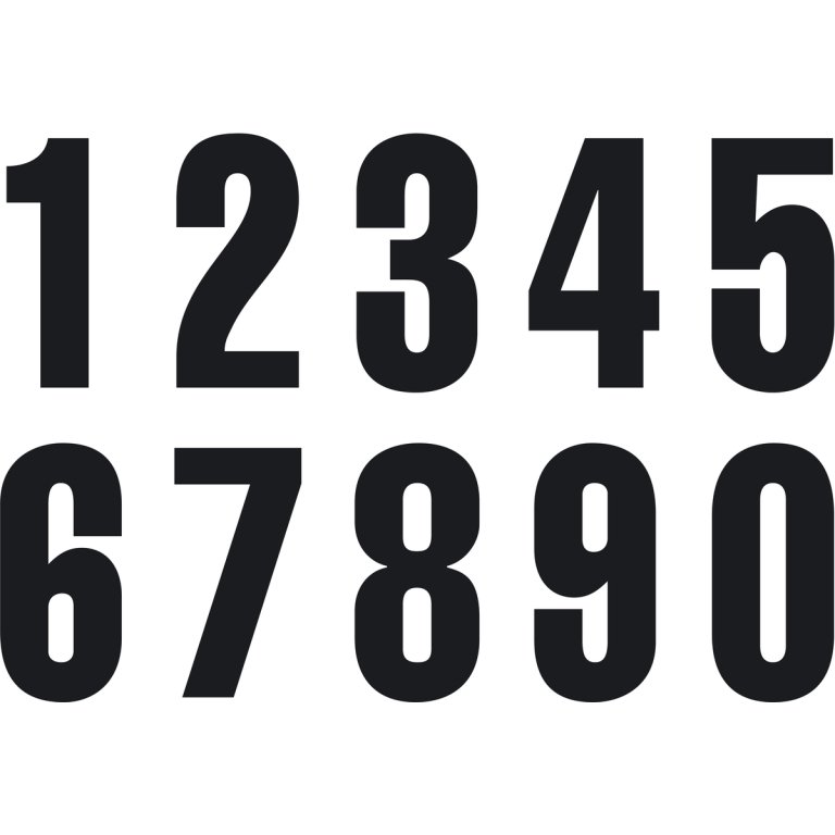 KTM Start Numbers – מדבקות מספר מרוץ לאופנוע, ספרה 9