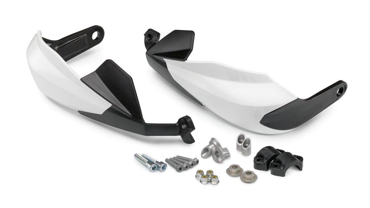 KTM Handguard Kit – מגני ידיים סגורים לאופנוע, לבן, גרסה נמוכה