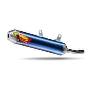 FMF Titanium Powercore 2.1 – משתיק טיטניום לאופנוע אנדורו דו-פעימתי, כחול