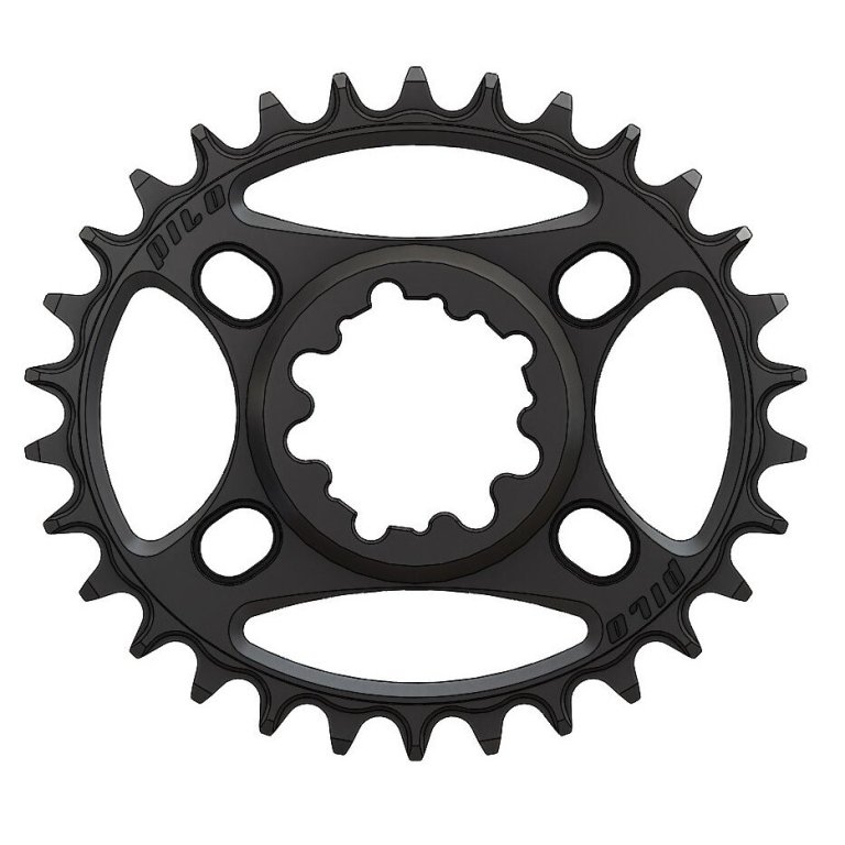 גלגל שיניים PILO C39 30T אליפטי ל-Sram dub 3mm offset שחור