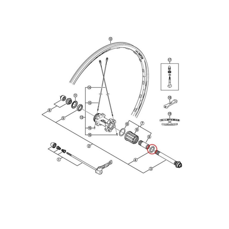 כדורית נירוסטה Shimano ל-7900/7850/7700/6600/5600/965/765/585